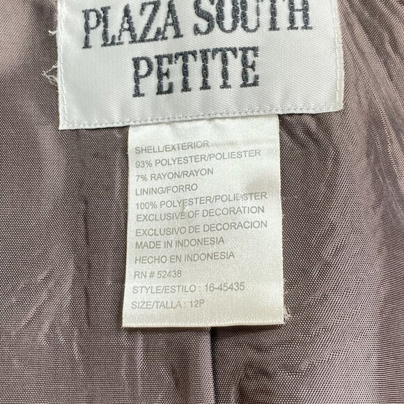 Plaza South Jacket Women 12P Brown shacket Bell sleeves‎ Embroidered details - Picture 4 of 12